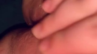 Playing with cum after creampie
