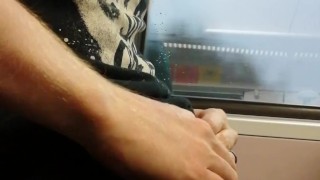 Risky edging while on the train