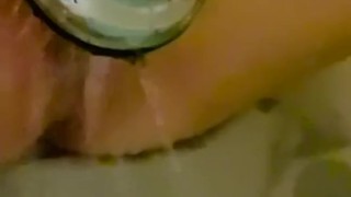 Amateur shower head shaking orgasm