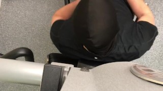 pretending it's a filming me JERKING OFF at the GYM
