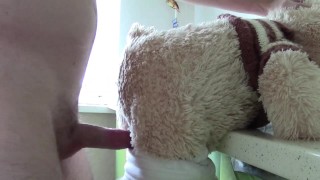 Hot Guy Fucking My Teddy Bear / Moaning And Cumming