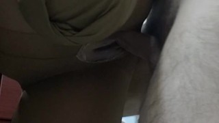sex with amputee in pantyhose on her knees