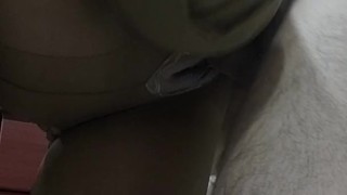 sex with amputee in pantyhose on her knees
