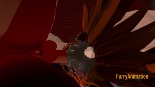 Furry Yaoi Hentai 3D - Threesome Bull and Horse Fuck Grey Fox