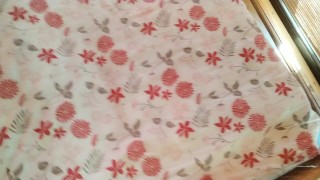  jerk off while roommate is downstairs - I couldn´t hold cum, bed sheets are now spotted