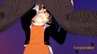 Furry Yaoi 3D - Shiro (Dog) do a Blowjob to big black dog
