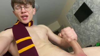 Young and horny Harry Potter Jerking off Big Dick / Cumming Hard / Uncut / Hot / Hunks / College Boy
