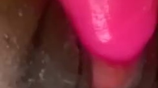 Black girl fucking dildo