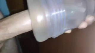Solo fleshlight fun. (Sorry about background noise)