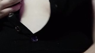 Taking a fat rip and shaking my tits. Onlyfans: sweetsexygoth 
