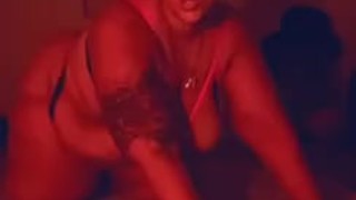 Fat ass RedBone Moving that ass around to music 