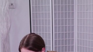 *NEW* Pigtailed Teener Dishes out Sloppy Blowjob