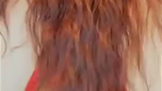 Sexy ebony redhead dance tease 