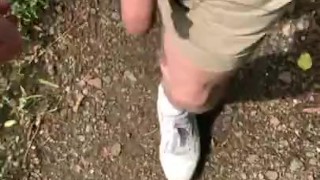 Flashing dick out of shorts