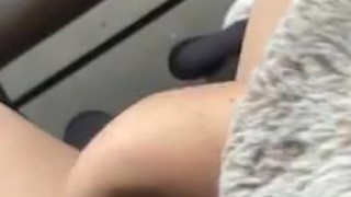 Slut plays with herself on the porch 