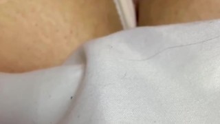 Teen Girl Caught Masterbating on Zoom Call Accidentally Soaks Her Panties with Massage Oil