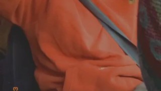 Black teen edging in car