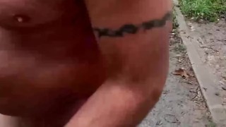 Naked piss in public 