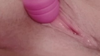 Teen massaging tight wet pussy until she cums and squirts with multiple shaking orgasms!