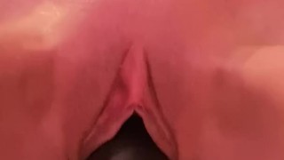 Stretched Wide by a Massive Dildo