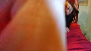 PinkMoonLust inserts menstrual TAMPON into big hairy PAWG pussy & period plays with tampon string!