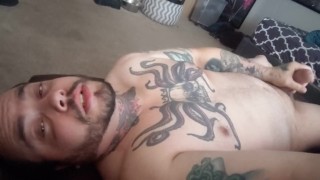 Tattooed Guy Masturbating