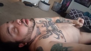 Tattooed Guy Masturbating
