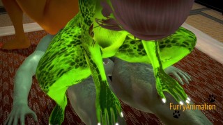 Furry Hentai 3D - Threesome Lizard Mouse and Dragon Hard Sex 2/2