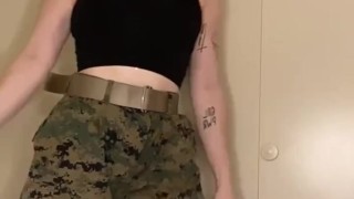Military girl! Sexy Female Marine Corps Veteran