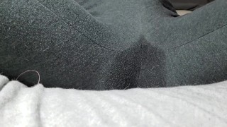 Unexpected squirting through yoga pants on my lunch break!