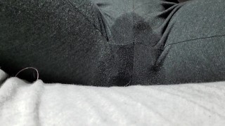 Unexpected squirting through yoga pants on my lunch break!