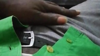 Horny Ebony jerking off and cum - Hornyydicckk