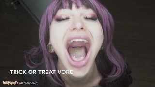 Giantess Trick or Treat Vore - full vid on Modelhub