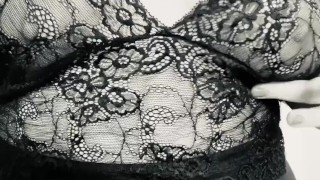Loves Lace against her Nipples 