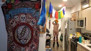 Rollerblading UGLY FAT GIRL is naked and hairy BBW MILF Roller derby lesbian alternative fat ass