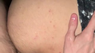 23cm monster cock gets full ass filled with cum! The cum flows out of the ass.