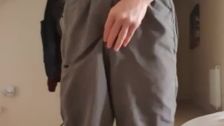 Home alone morning strip tease and cum while girlfriend is at work
