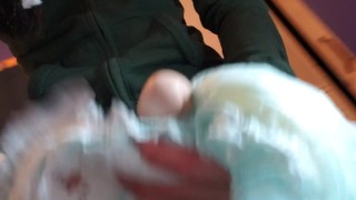 Watch Me Piss My PAMPER You Dirty Fucking Per.vert