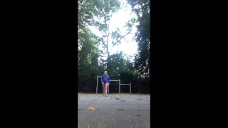 1ncandenza wanks butt naked in the empty schoolyard