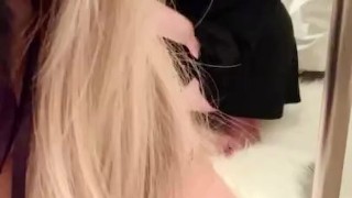 Submissive slut teasing daddy while at work 