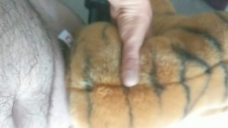 Fucking a stuffed animal
