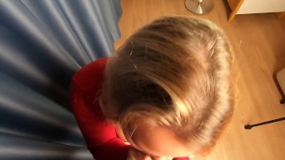 Sloppy Blowjob from a cute Girl with Big Tits