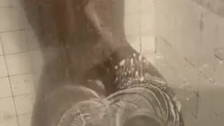 Ebony soapy ass