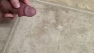 Pissing on bathroom floor and my legs 