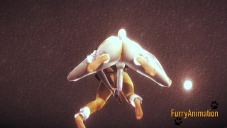 Furry Yaoi 3D - Fox is Fucked by a Rabbit