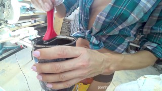DIY Floating Table 7.2 - Painting Shelf 4k HD (music) HotHandyman