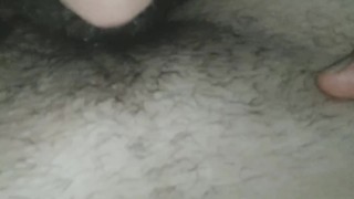 Licking hairy pussy
