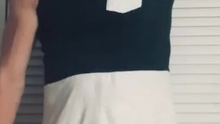 Hunk in hoodie bathroom Jack off cum fountain