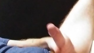 Jacking off in public restroom