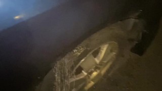 This car keeps parking in my spot so I Power Pissed on it like the filthy little Piss Slut I am
